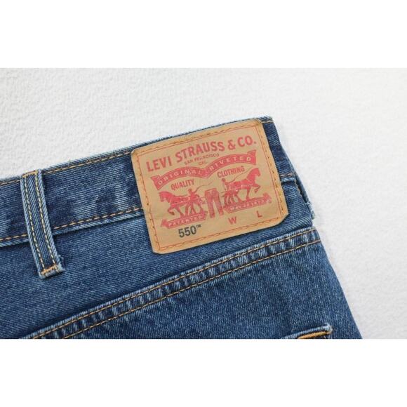Levi's 550 Relaxed Fit Straight Blue Denim Jeans Rugged Mens Sz 50 x 30 - Picture 1 of 7
